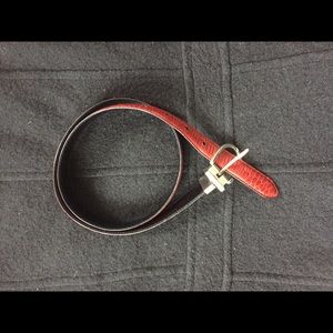 Ralph Lauren Reversible Leather Crocodile Belt